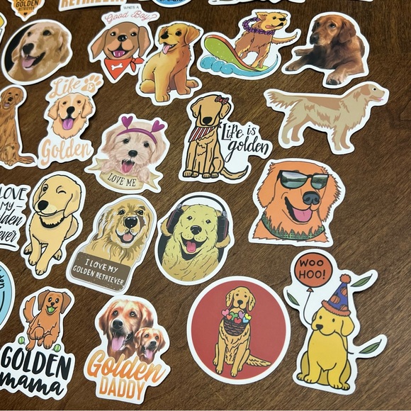 30 pc golden retriever sticker bundle NEW - Picture 2 of 6